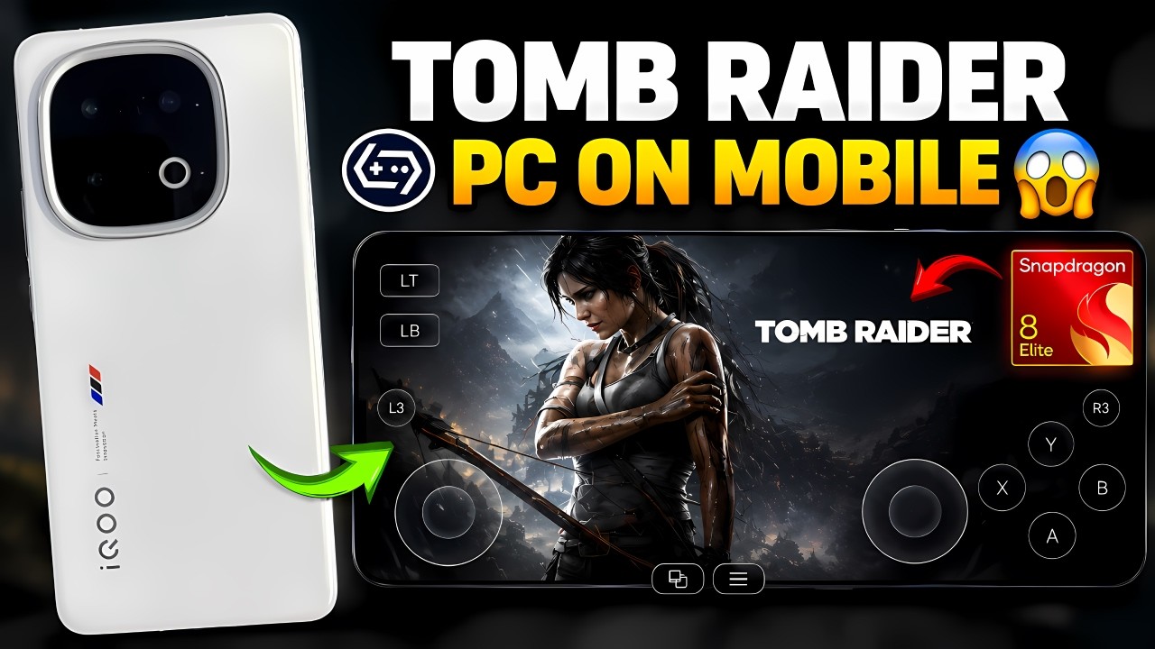 Tomb Raider 2013 on MOBILE 😱 | Max Graphics | GameHub Emulator Test 🔥| SD 8 Elite