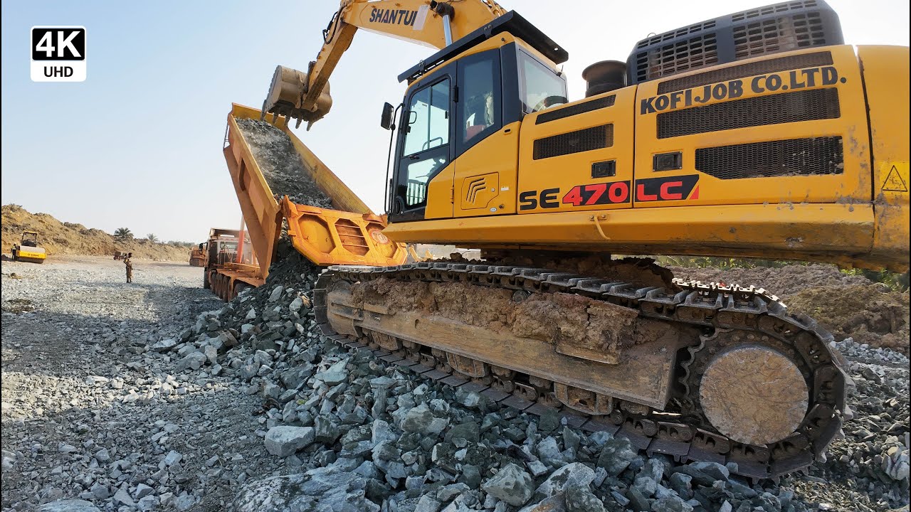 Heavy Equipment at Work - Excavator & Bulldozer on the Sunyani Outer Ring Road 4K