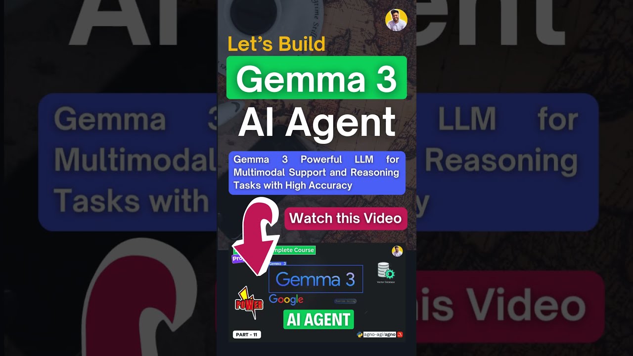 Gemma 3 LLM is Here | Build Local AI Agents with Agno  #genai #llm #shorts #machinelearning