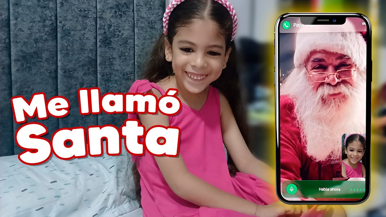 Santa Claus me LLAMÓ!🎅📱 Videollamada de Navidad con Isa