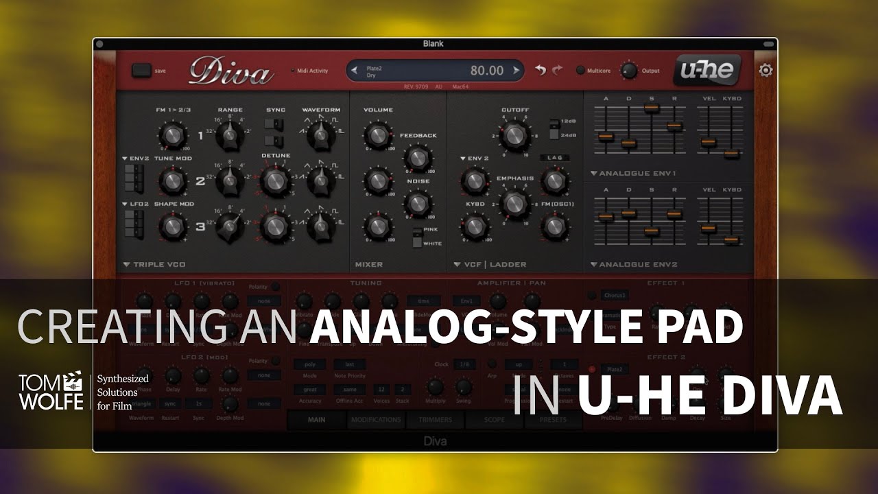 Creating A Patch In U-he Diva - Analog-Style Pad