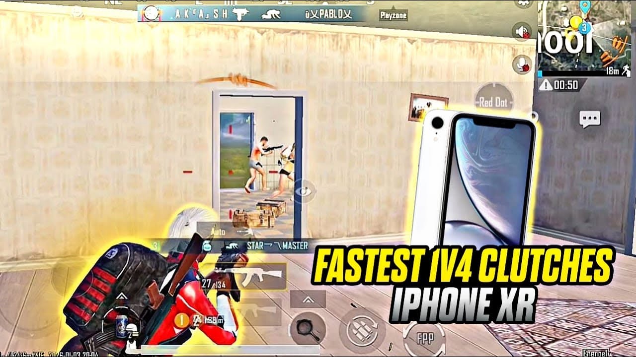 IPHONE XR BGMI GAMEPLAY TEST☠️|| FASTEST 4 FINGER PLAYER|| IPHONE XR🔱