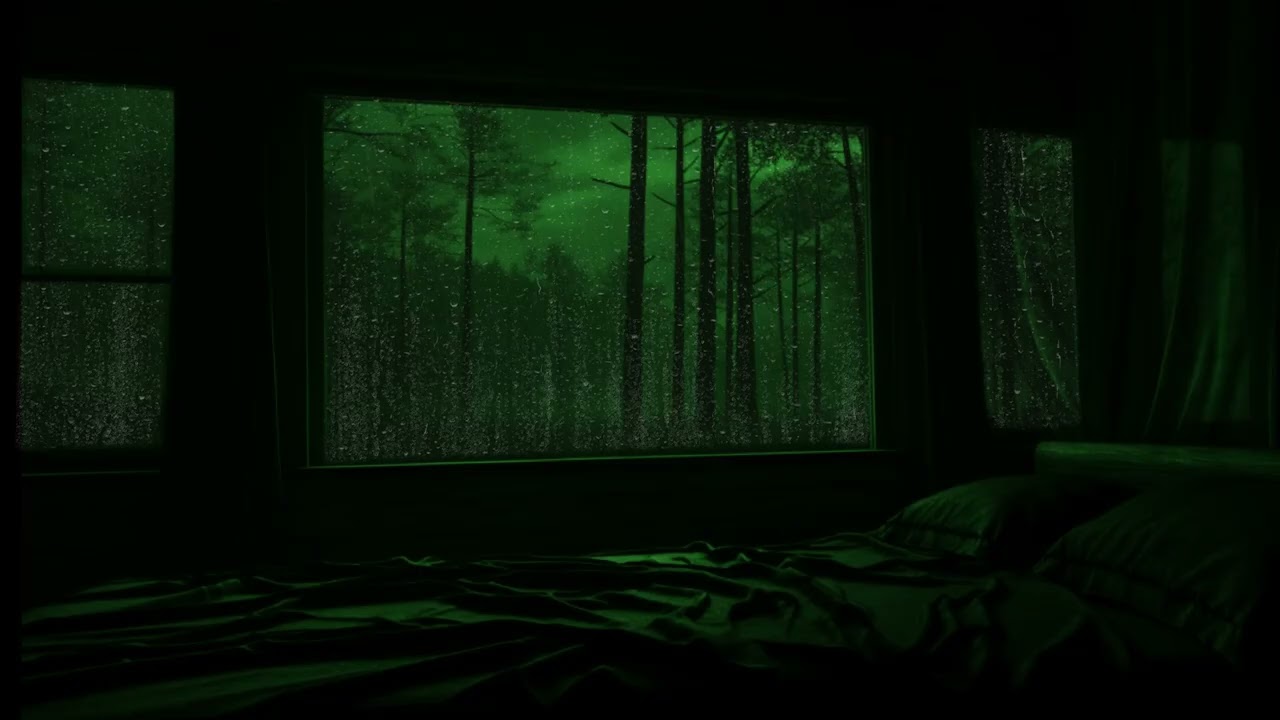 Heavy Midnight Rain in the Forest | Deep Downpour Sounds for Stress Relief and Better Sleep