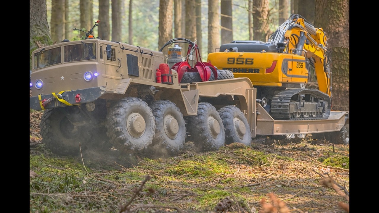 REAL RC FORESTRY POWER – Heavy Wood Transport in Extreme Terrain