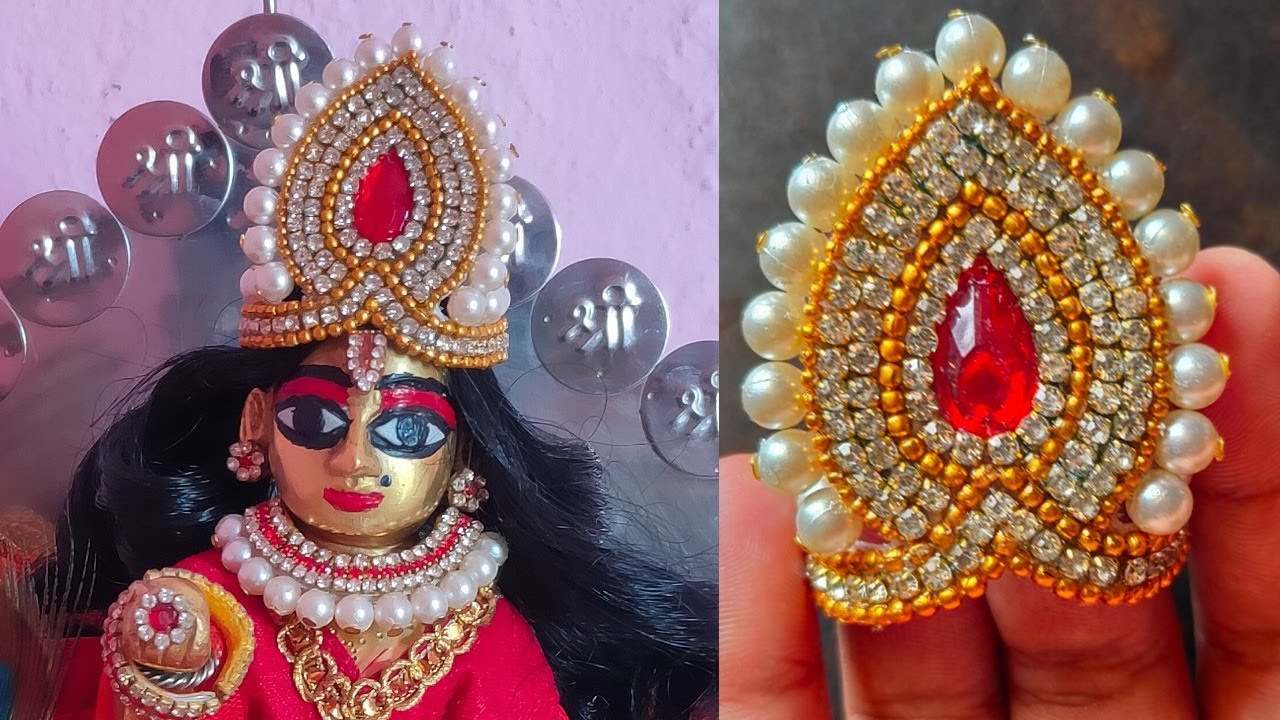 Heavy work mukut for laddu gopal | crown for bal gopal |