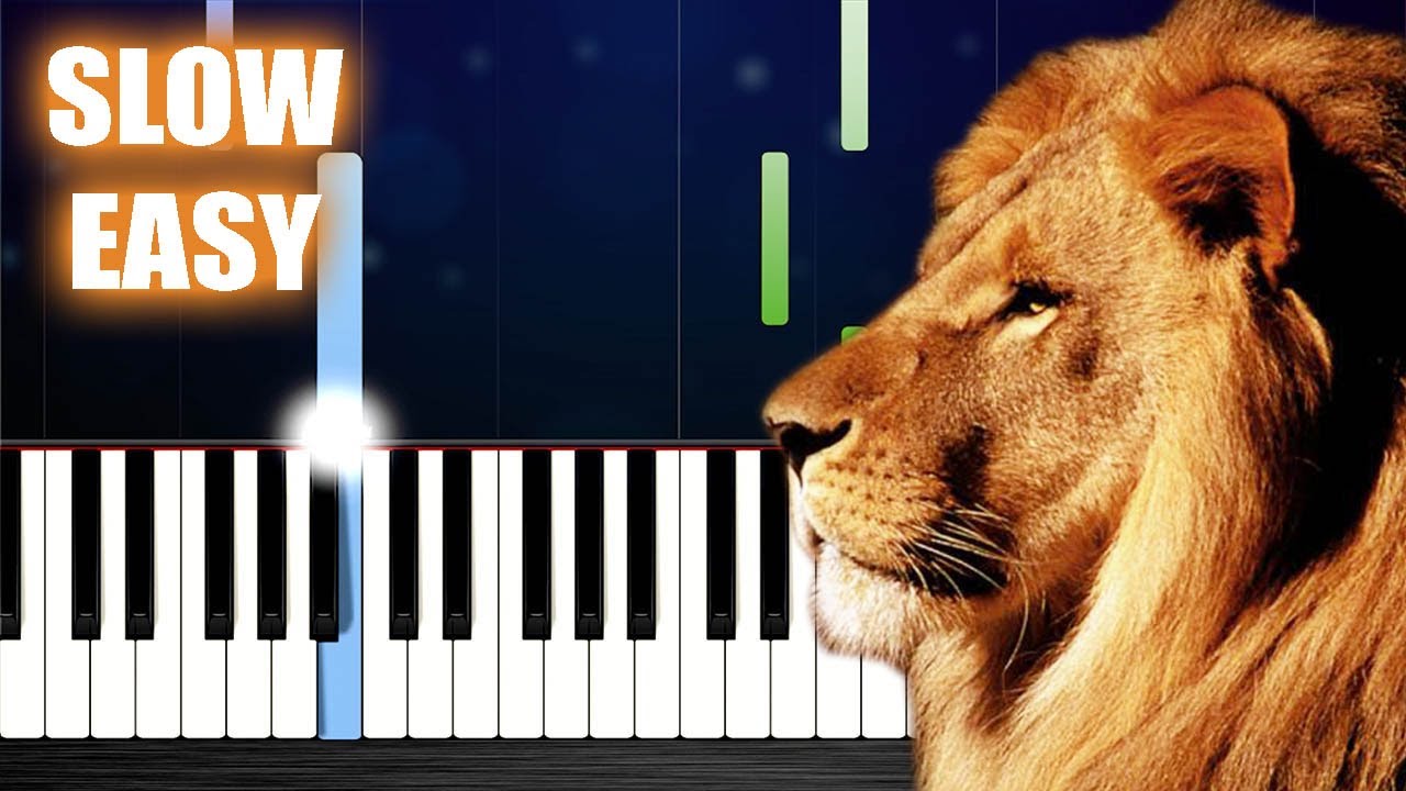 The Chronicles Of Narnia - The Battle Song - SLOW EASY Piano Tutorial by PlutaX