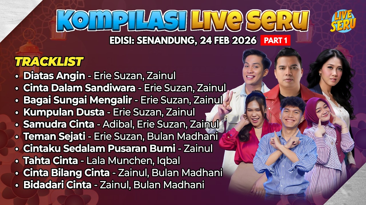Kompilasi Lagu LIVE SERU edisi Senandung 24 Februari 2026 [PART 1]