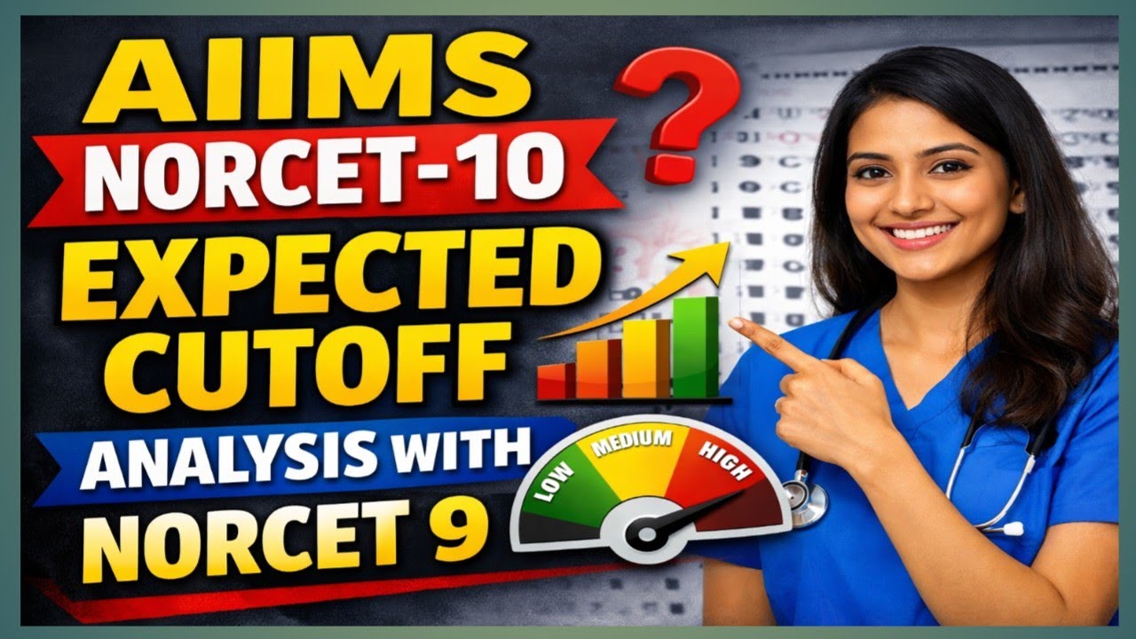AIIMS NORCET-10 Cutoff Prediction 2026 | UR/OBC/SC/ST Full Detail with Norcet 9 analysis #norcet 
