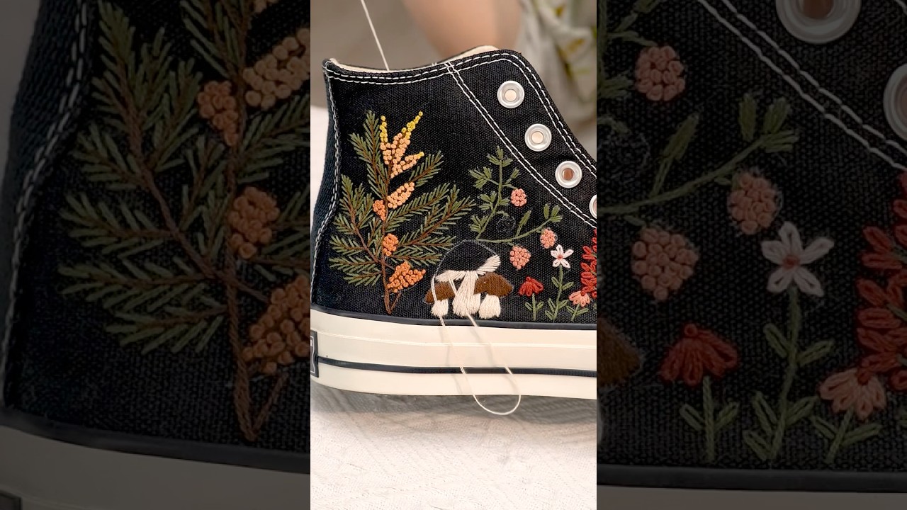 Custom Converse #threadsmono #customembroidery #embroidery #custom #converse
