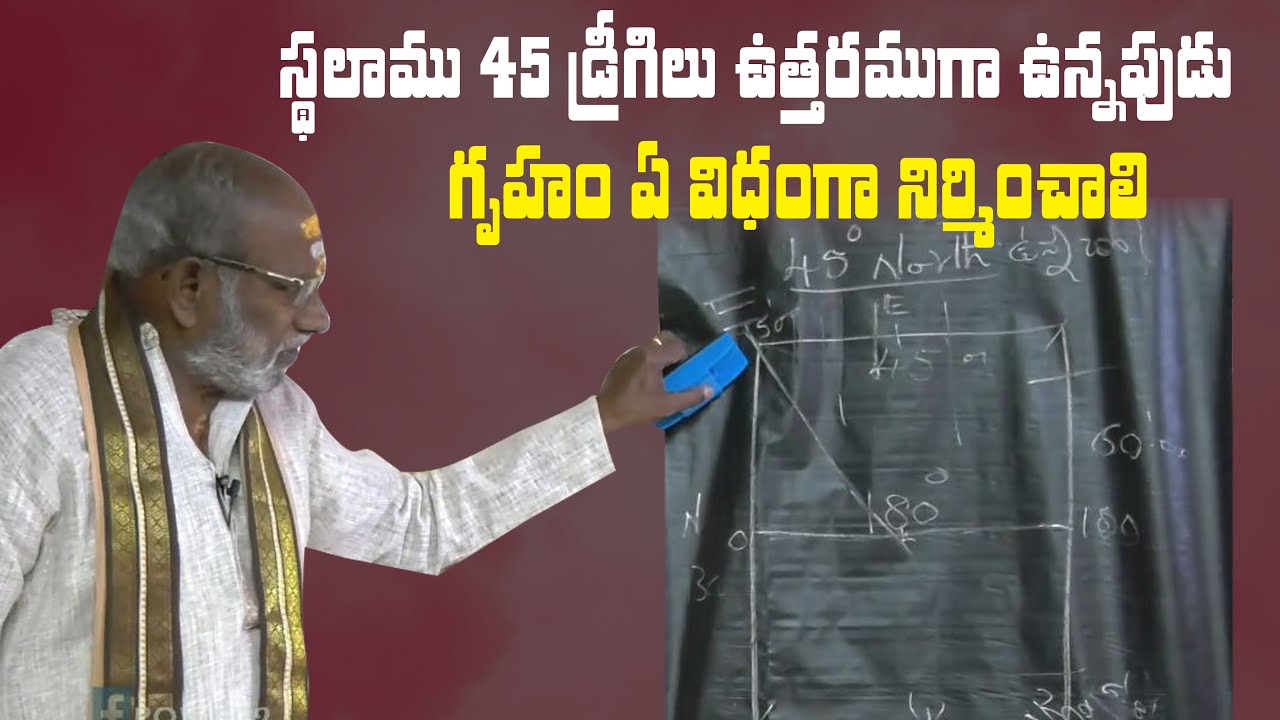 స్థలము 45 డిగ్రీలు ఉత్తరముగా ఉన్నప్పుడు గృహం ఏ విధంగా నిర్మించాలి | power9 tv | Episode 48