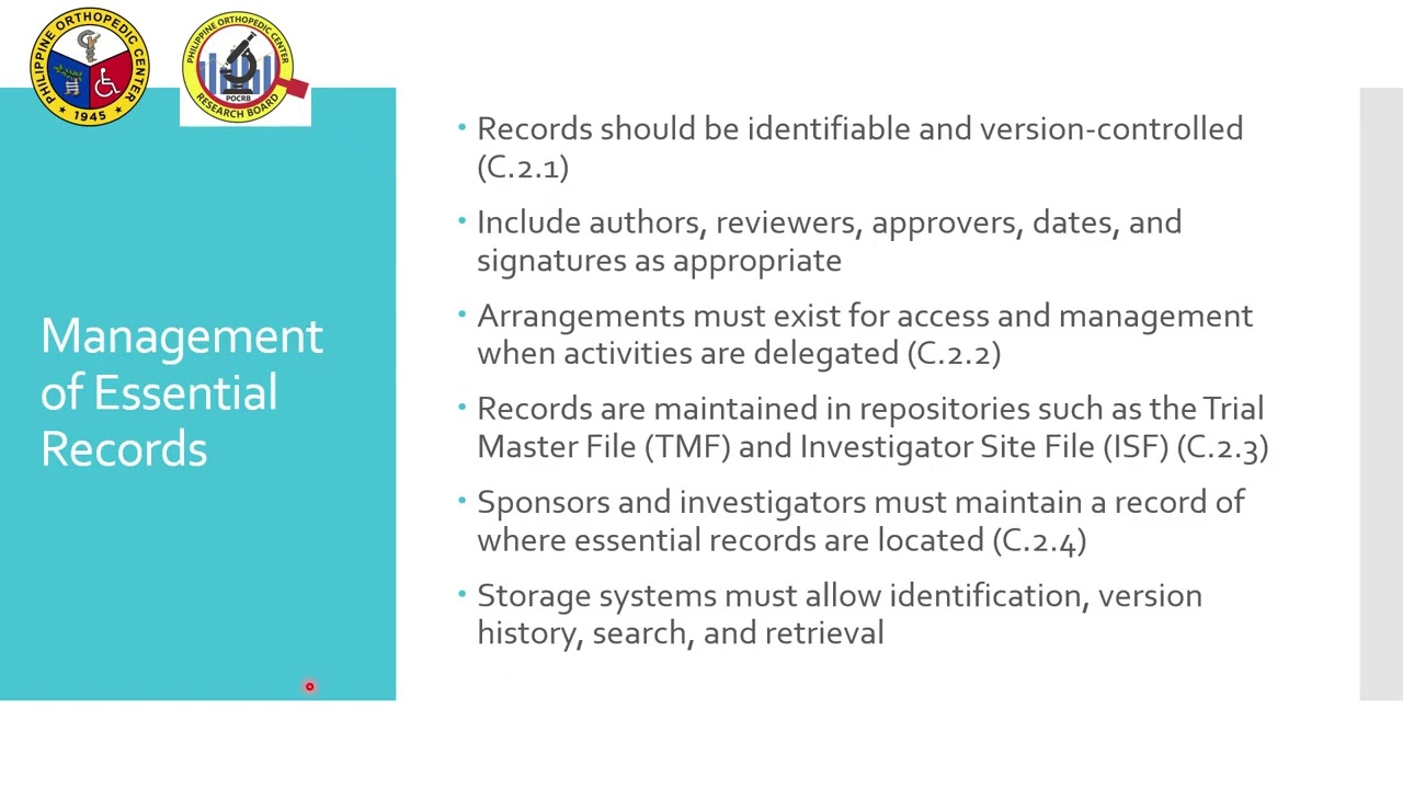MODULE 6 Essential Records in the Conduct of a Clinical Trial