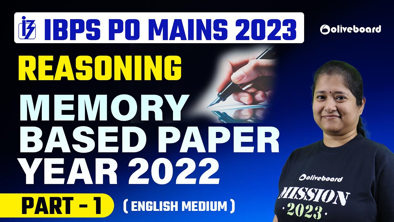 IBPS PO Mains Reasoning 2023 | Reasoning Memory Based Paper 2022 For IBPS PO | Part-1 | Nikita Mam