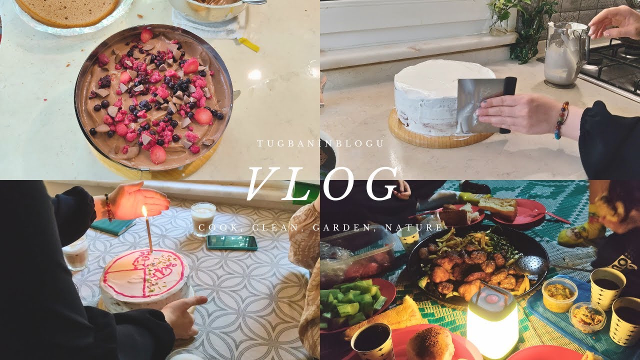 Doğum Günü Pastası Yapımı 🎂 Pastacı Kreması, Aile pikniği, Sessiz Vlog