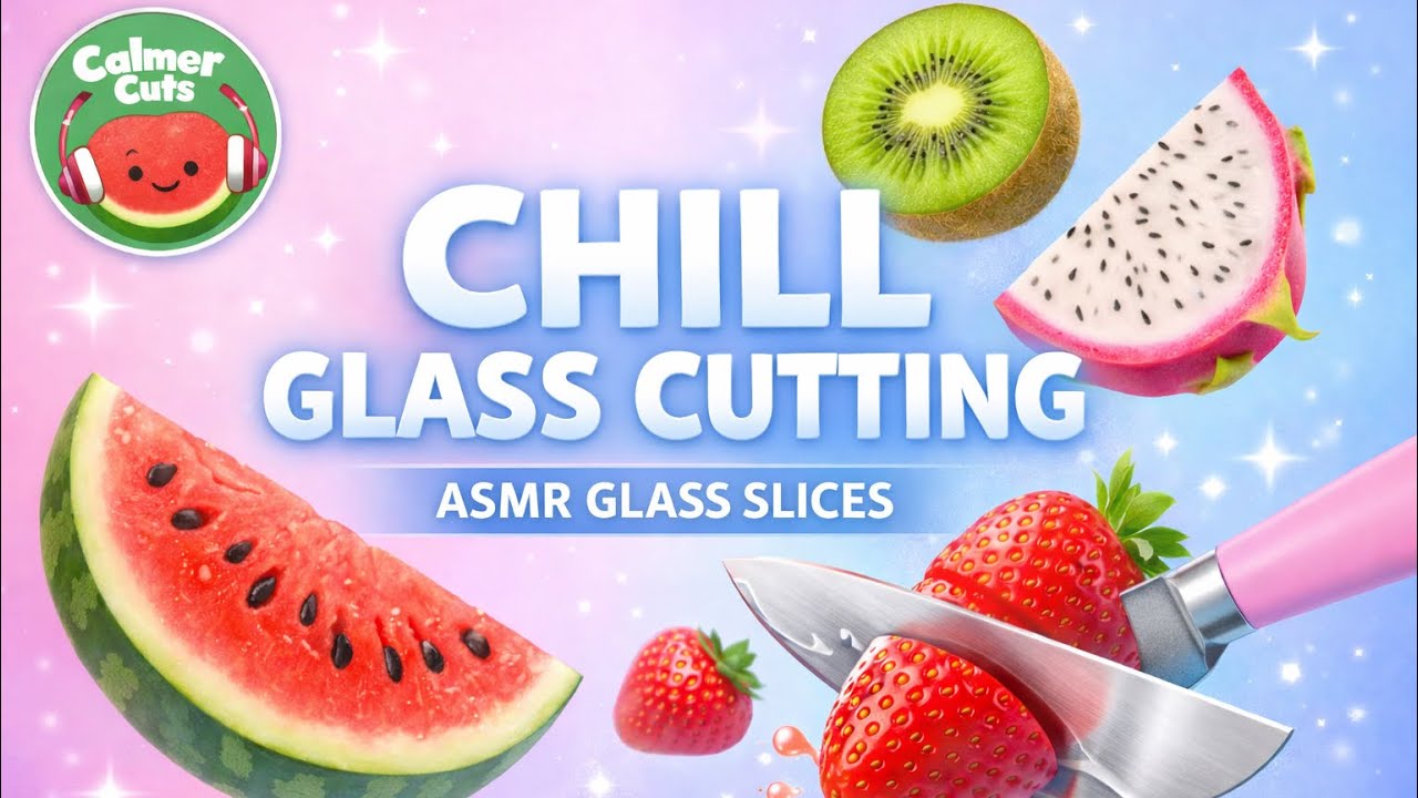 Ultra Satisfying ASMR Glass Cutting ALL FOODS! 🍔🍕🥓🍓🍇(12 Minutes)