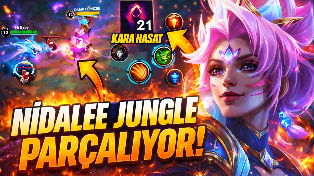 Bu Şampiyon TEK Başına Baron Kesiyor! | Kara Hasat Nidalee - Wild Rift