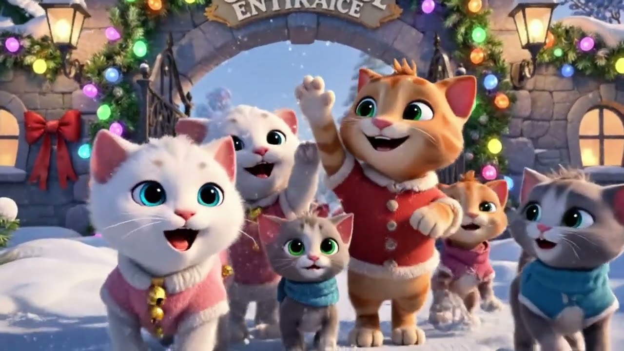 Christmas Blizzard Traps the Pastel Cat School | A Night They’ll Never Forget
