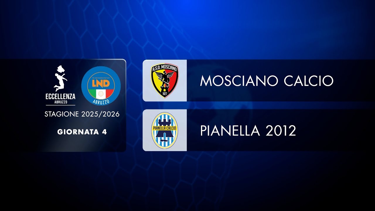 Eccellenza Abruzzo | 4&deg; giornata: Mosciano - Pianella (2-2)