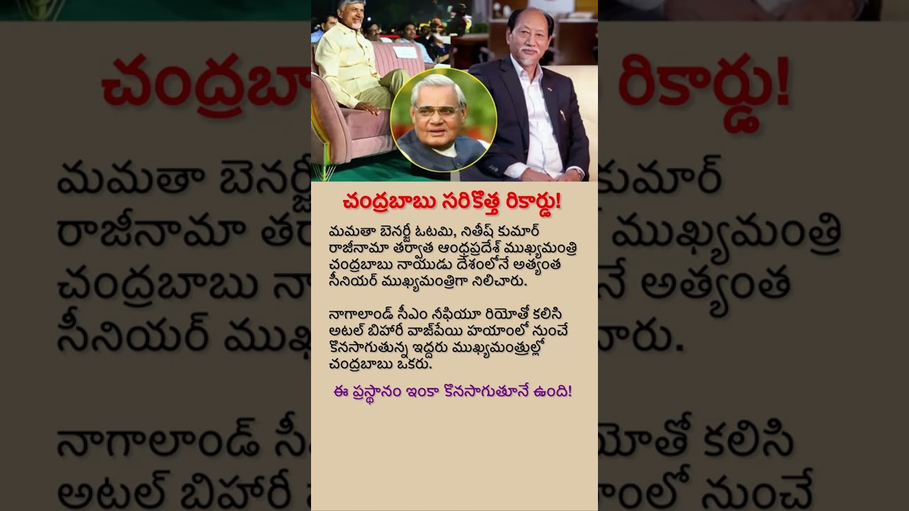 Chandrababu Naidu Becomes India&rsquo;s Senior-Most CM!