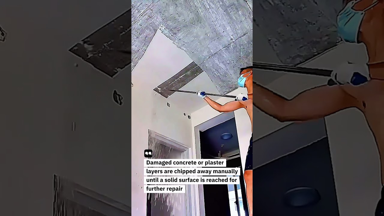 Ceiling Concrete Demolition Process | Home Renovation Work