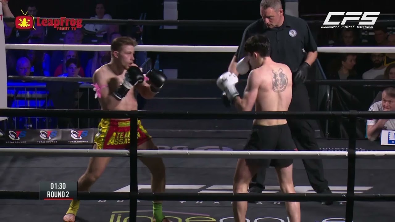 Rhys Crabb Vs George Griffiths   63 5kg C Class Muay Thai Fight   Combat Fight Series London