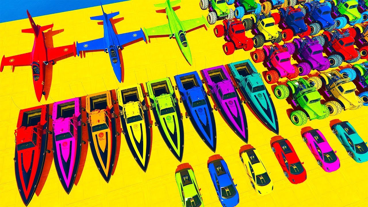 GTA V SPIDER-MAN, Stunt Map Car Race Challenge On Super Cars, Motorcycles and OffRoad Jeeps