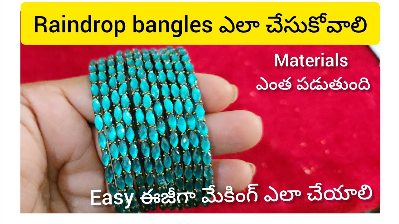 Raindrop bangles ఇంట్లో ఎలా తయారు చేసుకోవాలి#ytshorts #bangles #making 