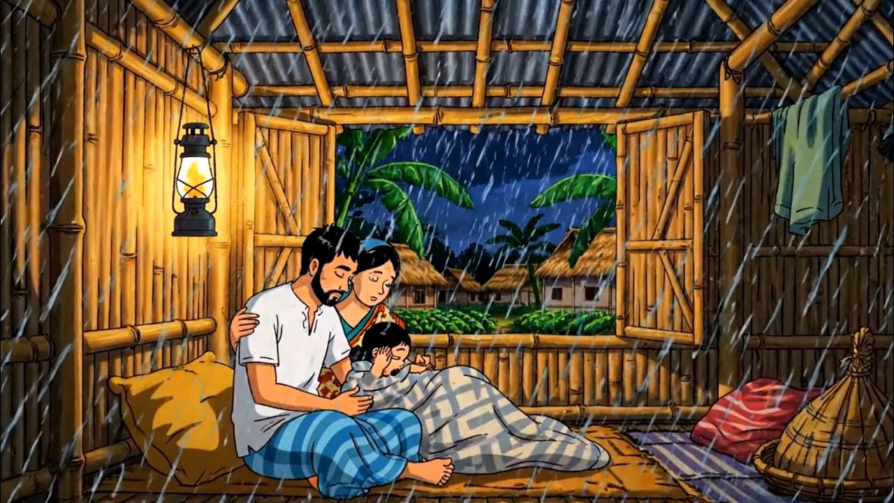 Monsoon in Bengal 🌧️  A Studio Ghibli–Style Journey Through Rain, Floods & Life #ghibli #relaxing