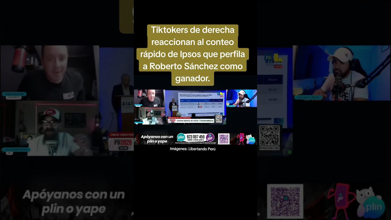Right-wing TikTokers react to Ipsos quick count naming Roberto S&aacute;nchez the winner