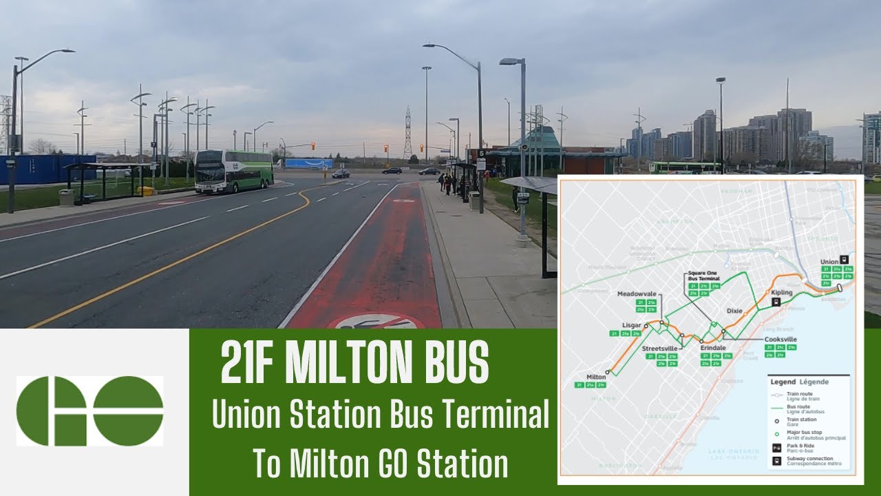 GO Transit 21F Milton Bus - Union Station Bus Terminal To Milton GO Station
