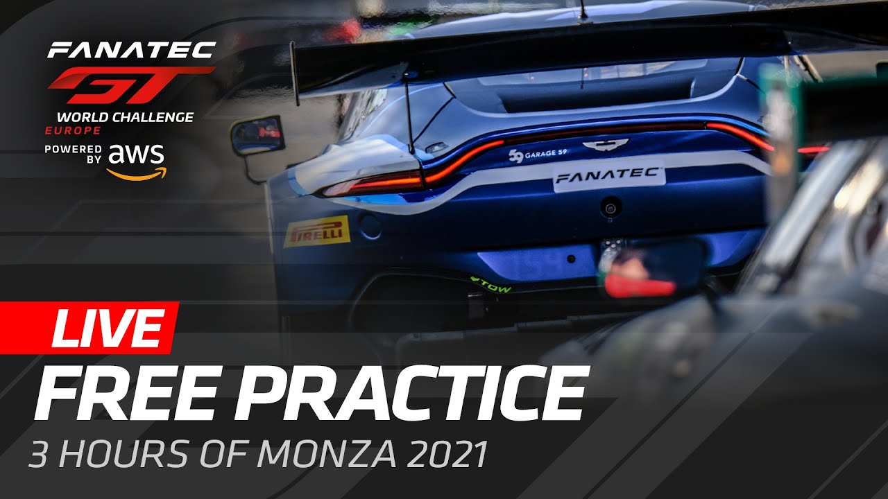 LIVE FROM MONZA - FREE PRACTICE - FANATEC GT WORLD CHALLENGE 2021 ENGLISH
