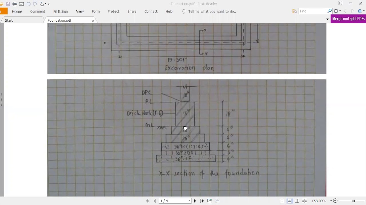 Estimating of masonry foundation