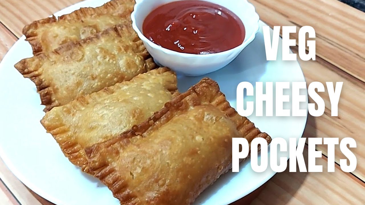 WHEAT FLOUR VEG CHEESY POCKETS | EASY SNACK RECIPE