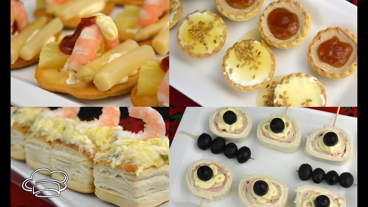 Como hacer un surtido de canapés variados para Navidad