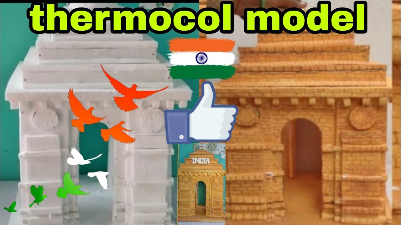 how to make thermocol project for India gate#viralvideo #youtube #crafting #diy #foryoupage