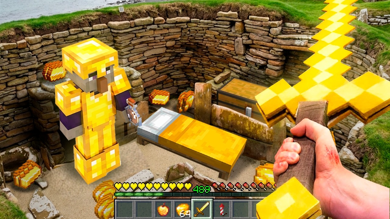Minecraft in Real Life MOVIE - GOLDEN WITCH HOUSE in Minecraft Real Life POV FILM 創世神第一人稱真人版