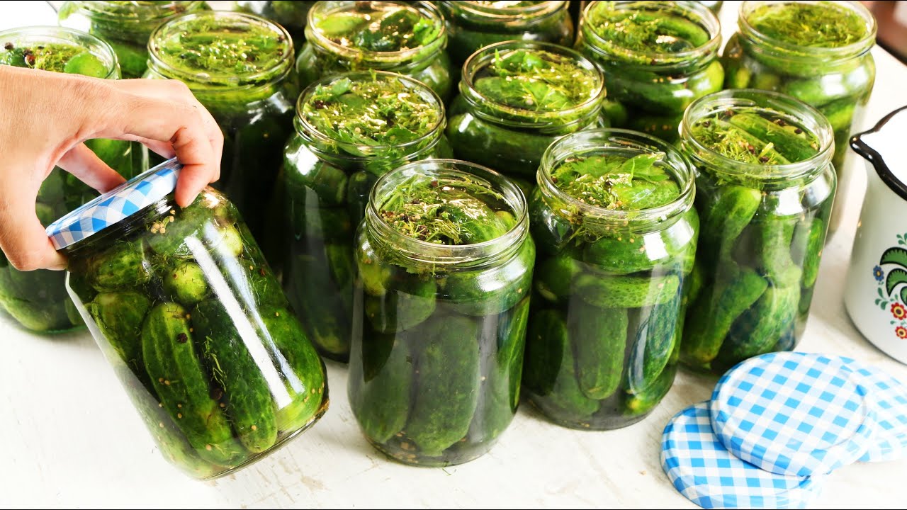 Kiseli krastavci 🥒u tegli za zimu bez konzervansa. Najlepši ukus, ostanu čvrsti do sledeće sezone🥒