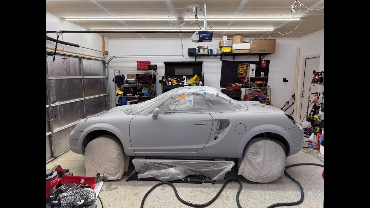 Plastidipping the k20 MR2 Spyder