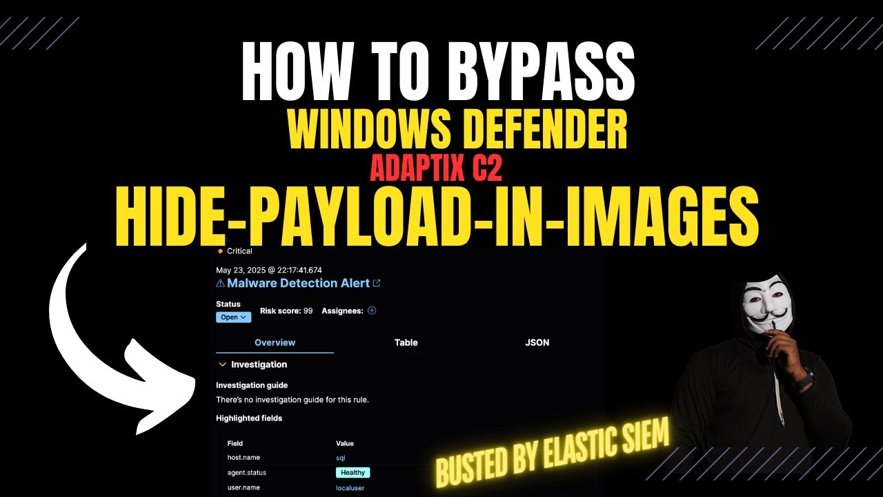 10  Bypass Windows Defender (Not Elastic SIEM) with Image Steganography (NHA GOAD Purple Team Lab)