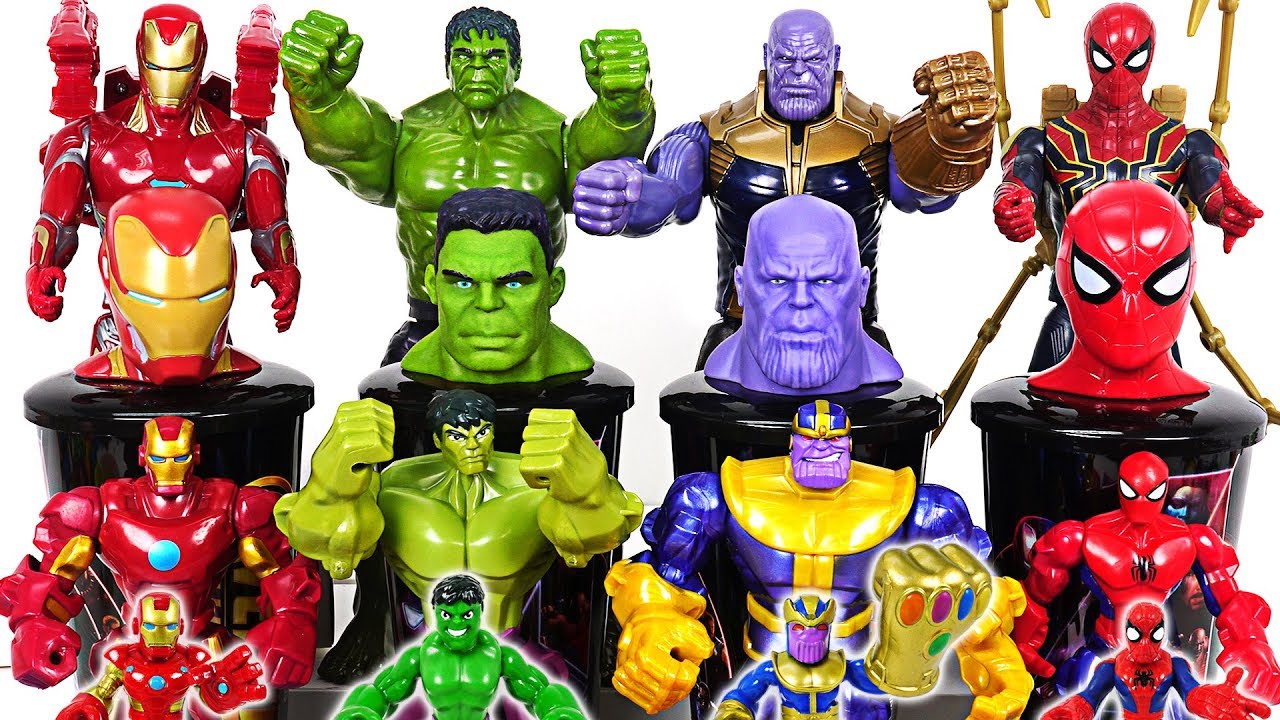 Marvel Avengers Infinity War Hulk, Thanos, Spider Man, Iron Man cup tumblrs are alive! #DuDuPopTOY