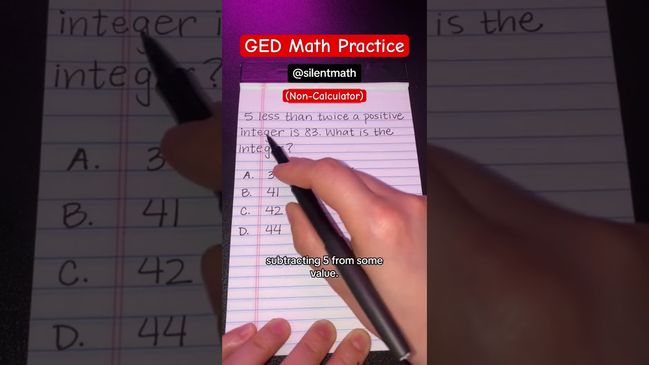 Практические задания по математике GED #ged #gedmath #silentmath