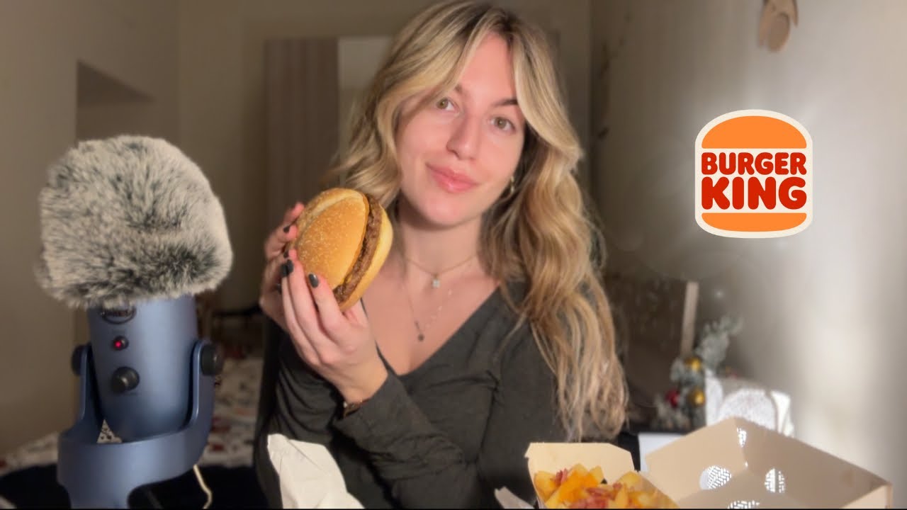 EATING BURGER KING 🍔 provo il nuovo panino (muckbang asmr ita)
