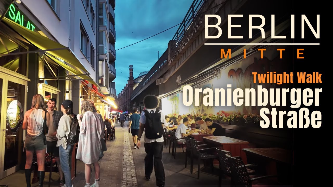 Oranienburger Stra&szlig;e 🌙 East Berlin twilight city walk | Berlin Walking | 4K