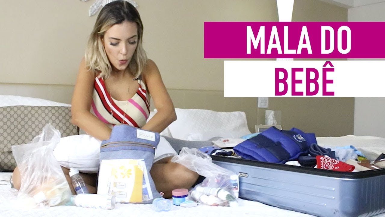 Mala do Bebê para Viagem (Necessaire + Comida + Roupas)