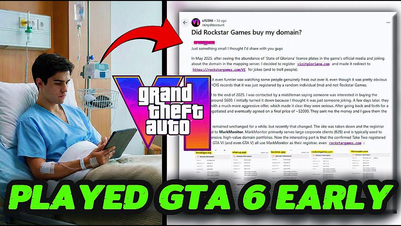 Rockstar позволила одному фанату поиграть в GTA 6 раньше других, в Gloriana Domain и многое другое!