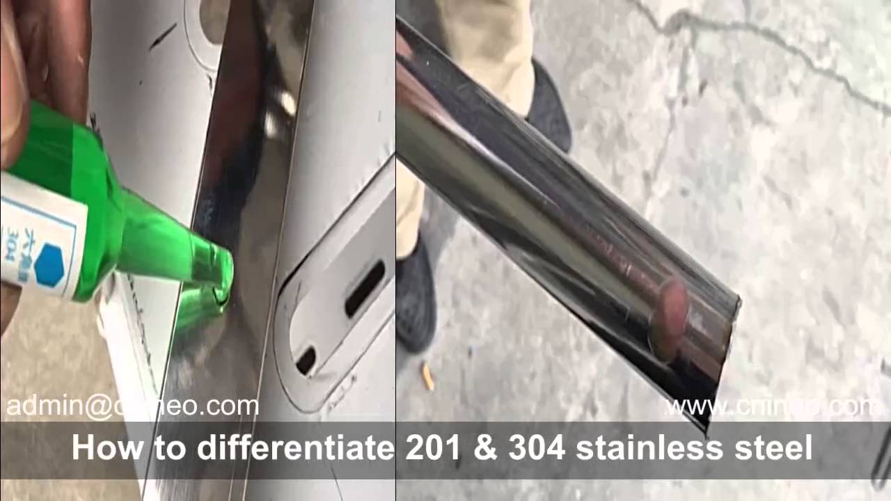How to differentiate S.S.201 & S.S.304 (stainless steel testing liquid)