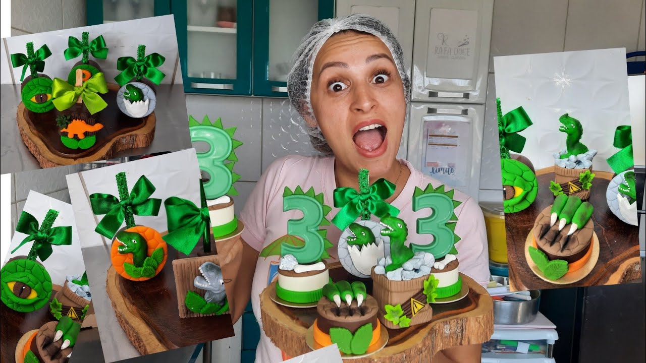 A COZINHA DE VOCÊS TAMBÉM FICA ASSIM😱 DOCES JURASSIC PARCK-DINOSSAUROS