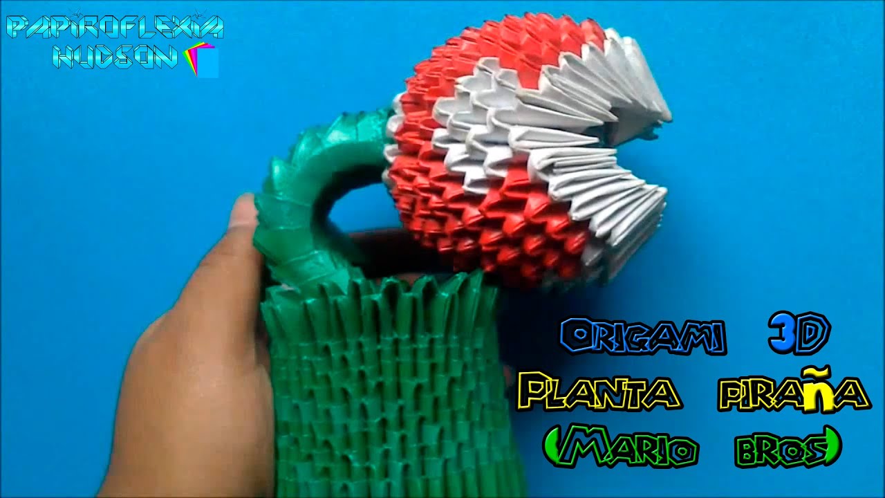 Origami 3D Planta piraña