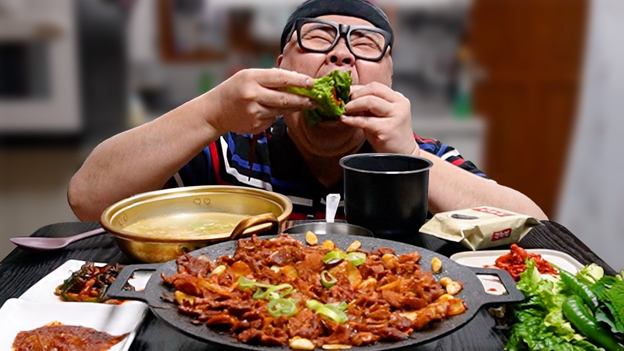 매콤달콤 파불고기면 밥 한그릇 뚝딱! ㄹㅇ밥도독이네│Green onion bulgogi Mukbang Eatingshow