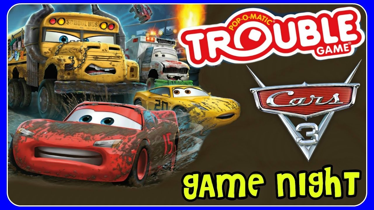 CARS 3 Disney Pixar TROUBLE GAME!  FAMILY GAME NIGHT!  NEW HASBRO TOYS GAMES!