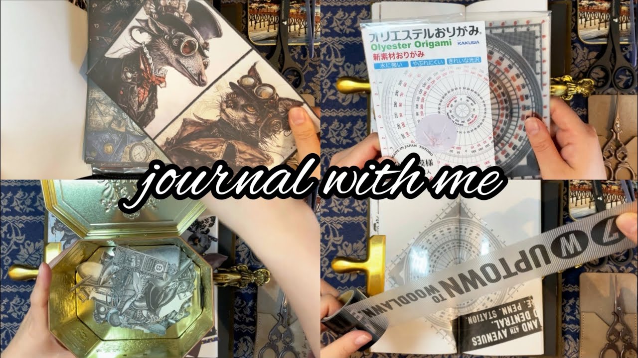ASMR│眠っていた素材を使ってコラージュ│journal with me